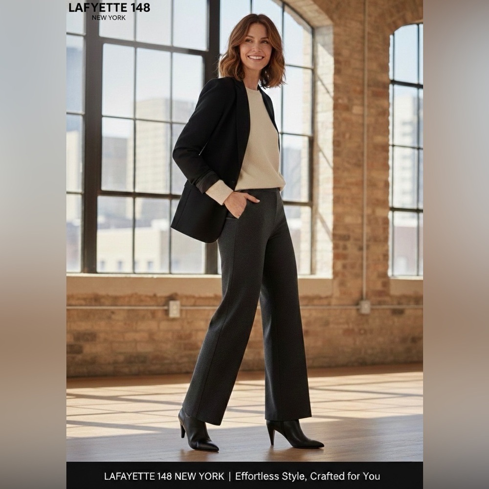 Lafayette 148 Charcoal Gray Pants size 12
